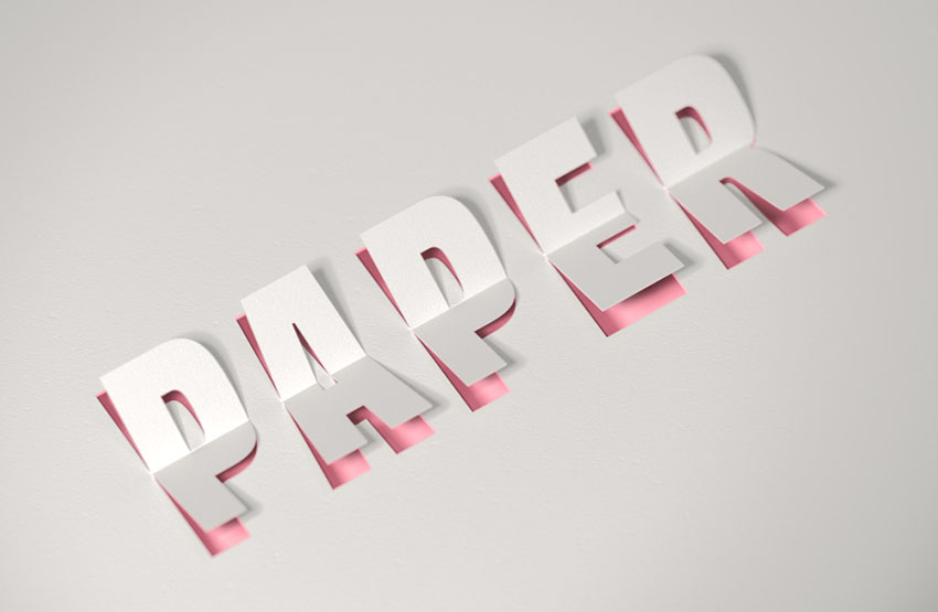 3D Paper Cut Text Effect