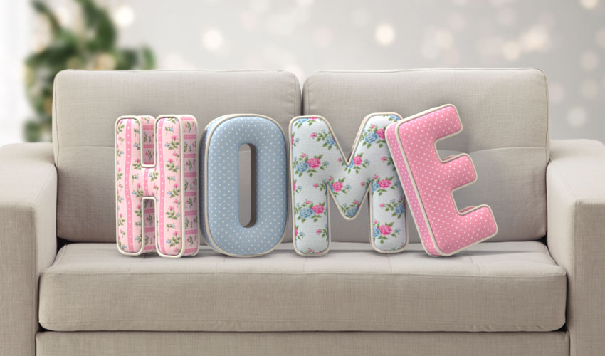 3D Stuffed Letters Text Effect
