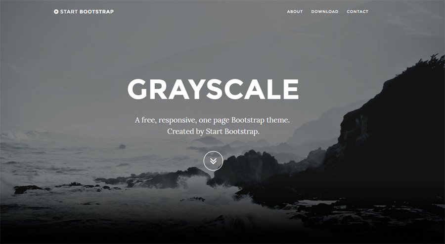 grayscale  : best free download one page bootstrap templates