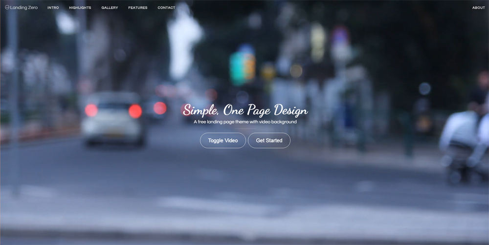 landing-zero  : best free download one page bootstrap templates