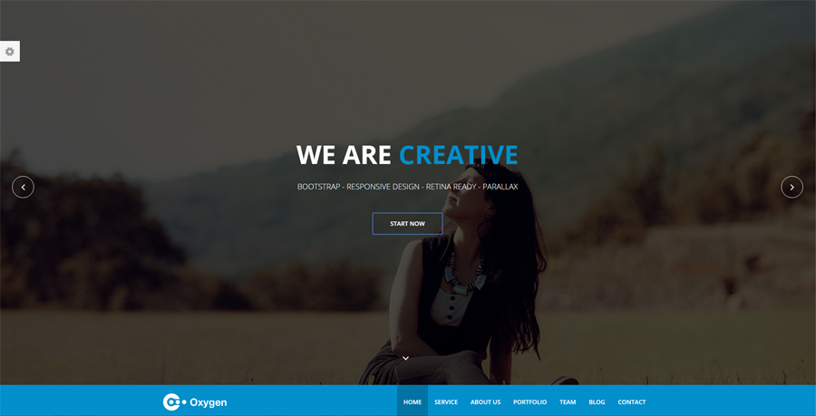 oxygen : best free download one page bootstrap templates
