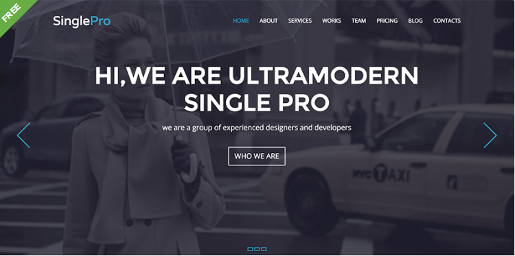 singlepro  : best free download one page bootstrap templates