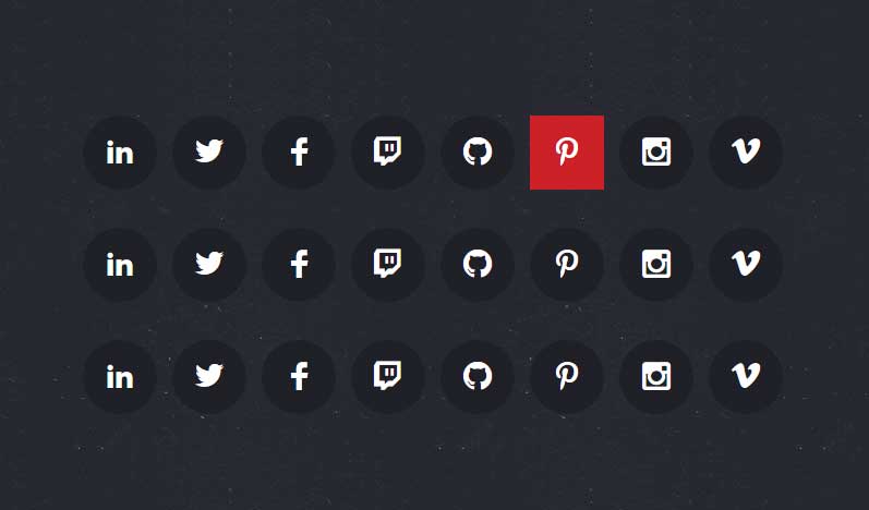 CSS3 Hover Effects Social Icons