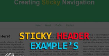 Best sticky header example’s for your next projects
