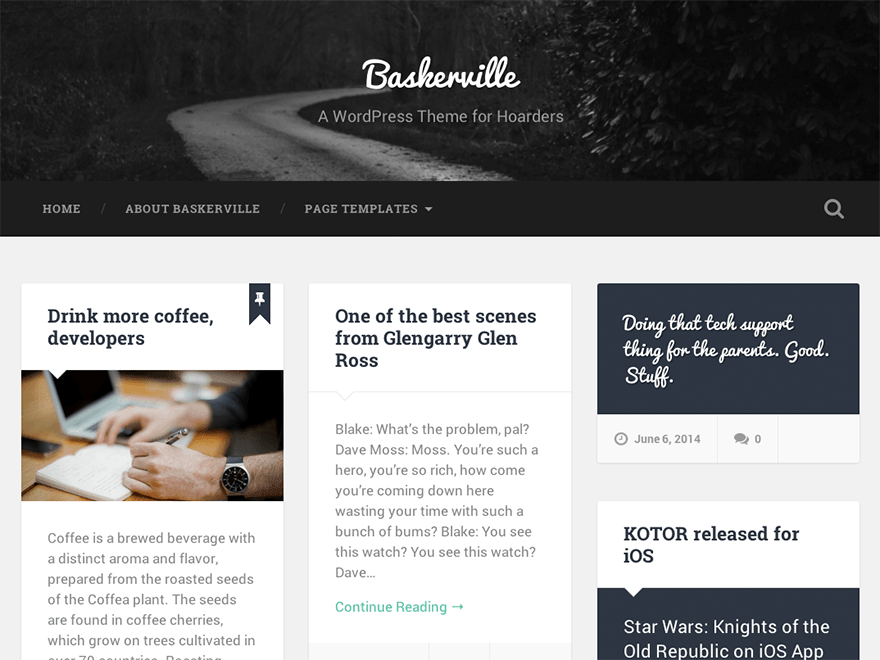 Baskerville : Free WordPress Blog Themes