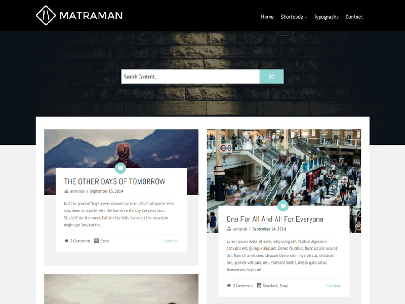 Matraman-Lite : Free WordPress Blog Themes