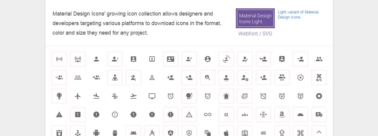 material-design icons