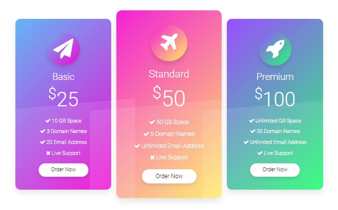 CSS Pricing Table