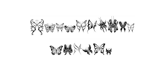 Tribal Butterflies Font