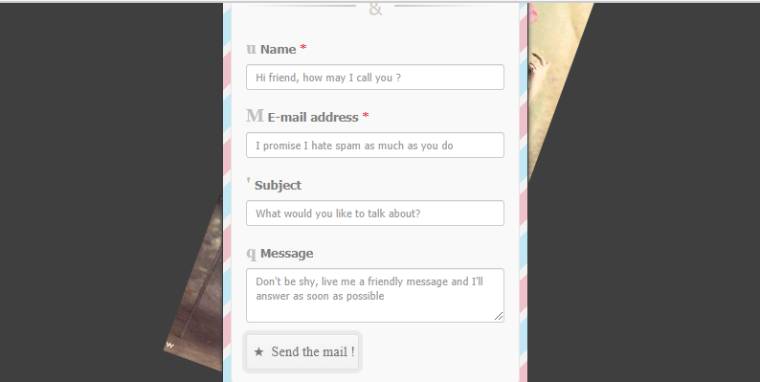 Contact Form Resposive with animation