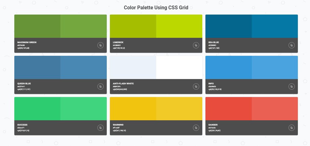Color Palette Using CSS Grid