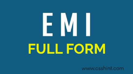 EMI Full form