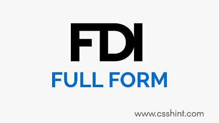 FDI Full form