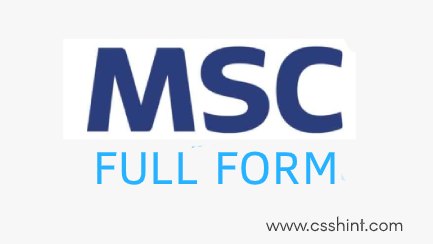 MSc Full form