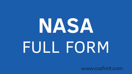 NASA Full form