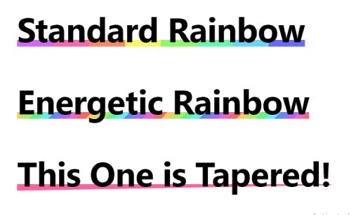 Colorful CSS Underline Effects