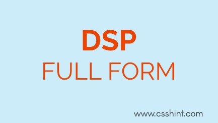 DSP Full form