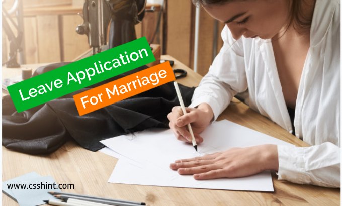Leave Application for Marriage