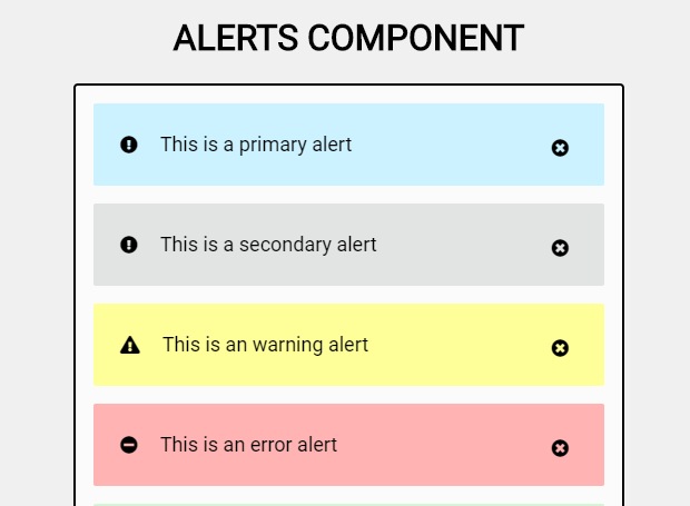 css error message component