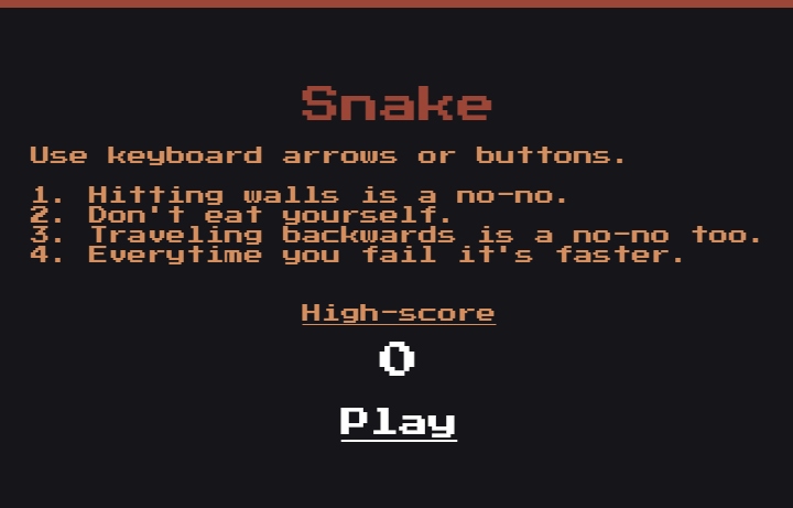16bit Snake Game