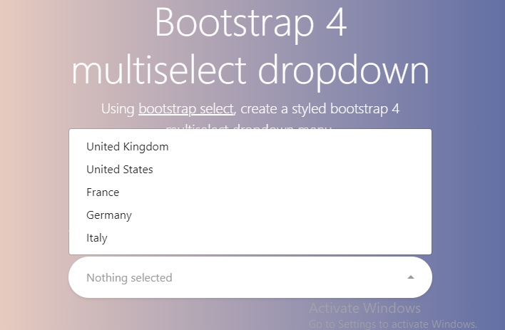 Bootstrap 4 multiselect dropdown