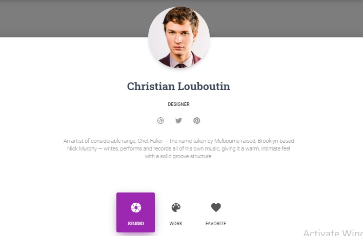Bootstrap Profile Page