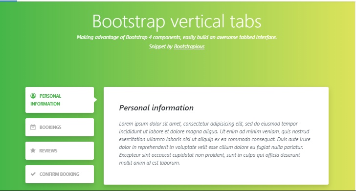 Bootstrap vertical tabs