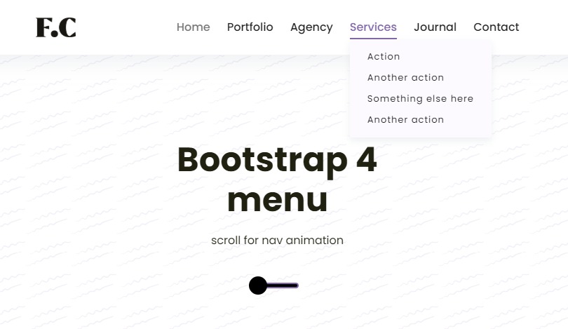 Responsive Bootstrap 4 menu