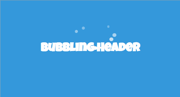 Bubbling Text Effect
