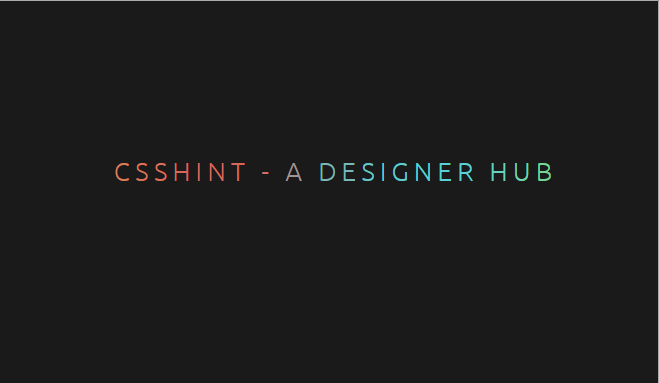 CSS Rainbow Text Animation - csshint - A designer hub