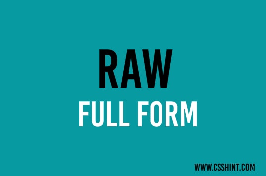 Full Form of RAW