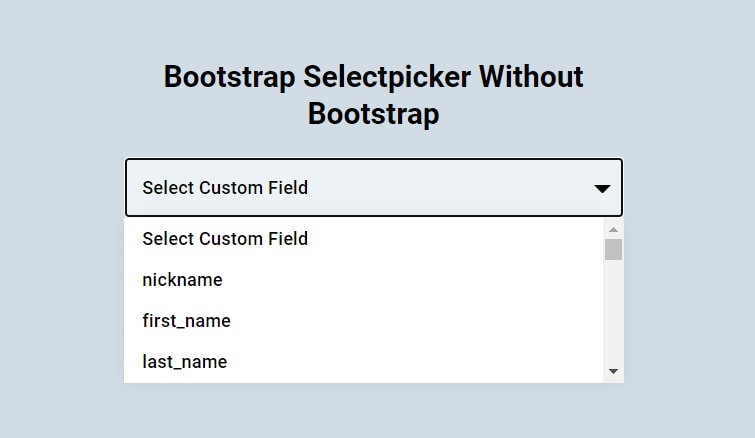 bootstrap selectpicker