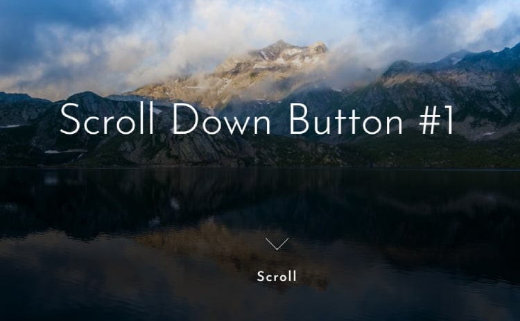 CSS scroll down button