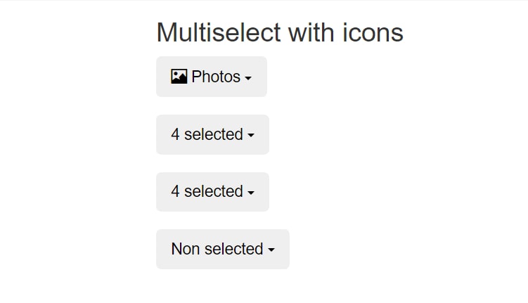 Multiselect with icons