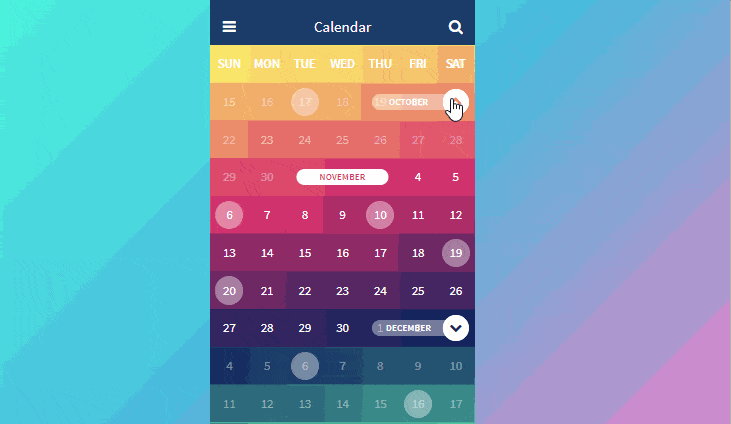 Pure CSS Calendar Widget