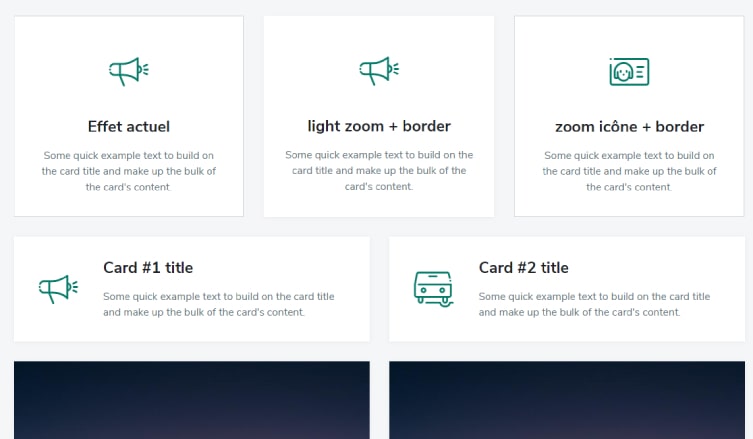 cards hover effects