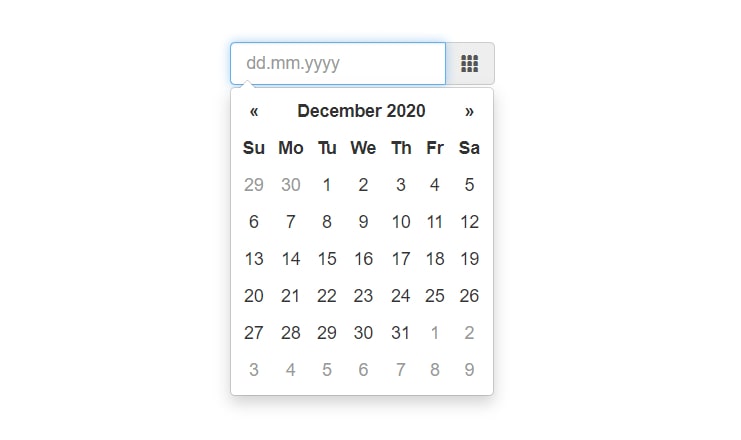 Bootstrap 3 Datepicker Example