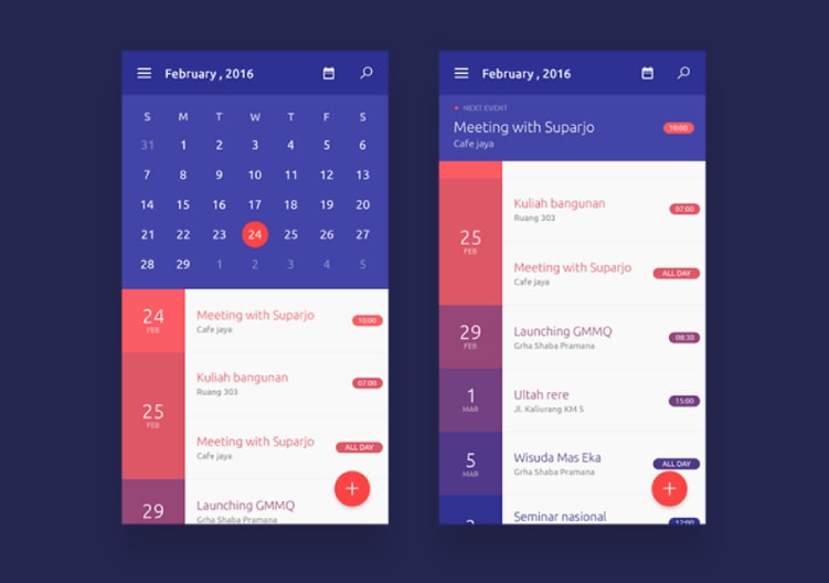 Calendar apps