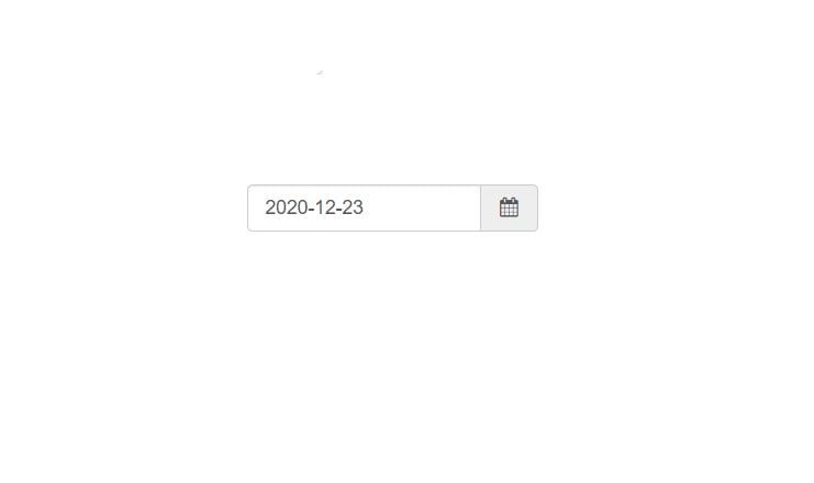 Simple Bootstrap datepicker example