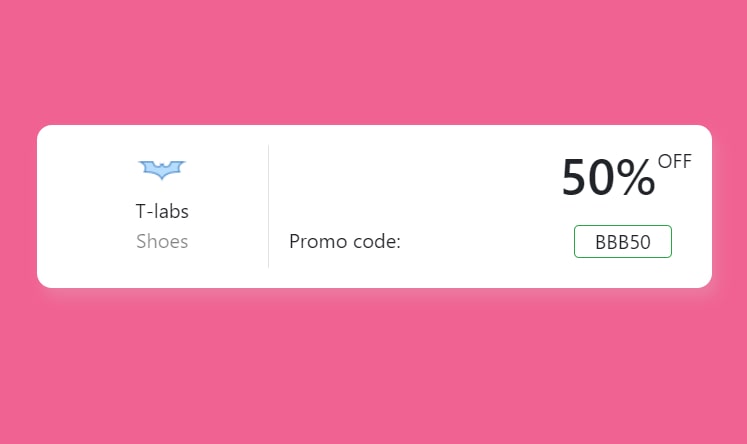 Bootstrap 4 Ecommerce coupons