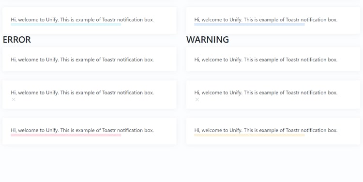 Bootstrap unify light notifications