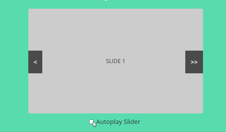 Very Simple Slider with checkbox