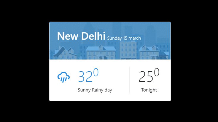 Bootstrap 4 Weather forecast