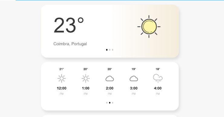 Bootstrap 4 weather card