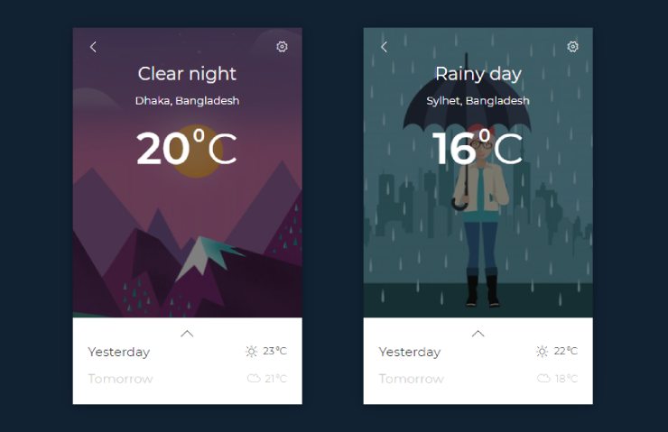 Bootstrap Weather Card UI ​