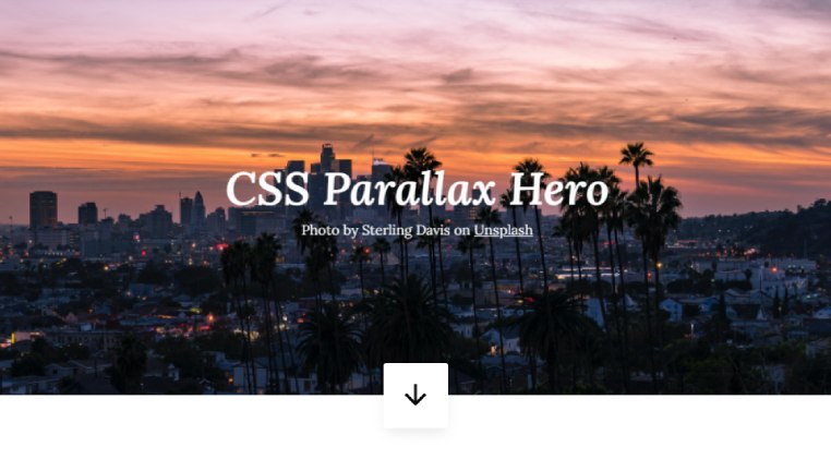 CSS Parallax Hero