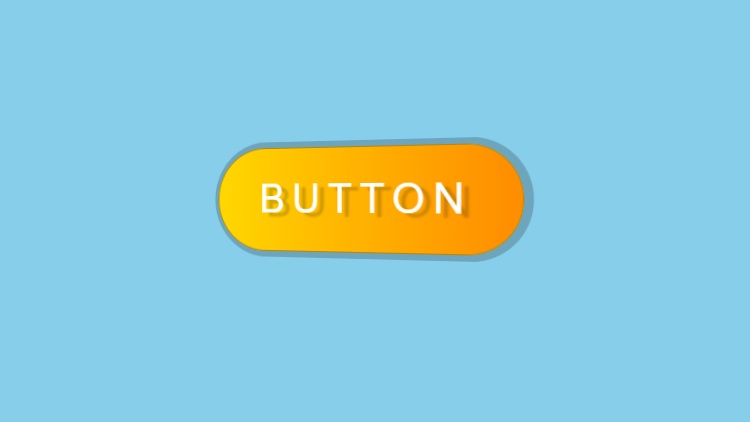 Metallic glossy 3d button effects