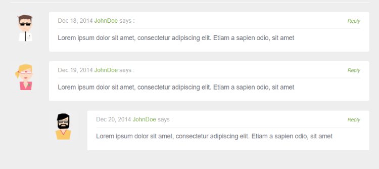 Bootstrap blog comments