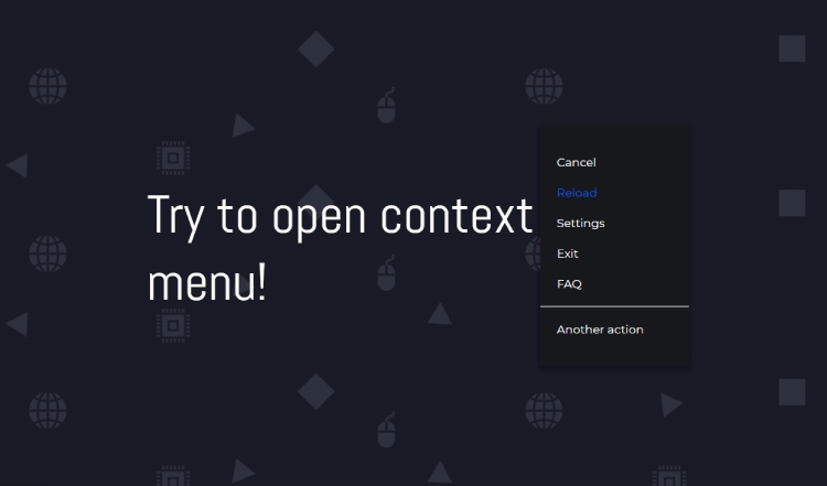 Custom Webpage Context Menu JS