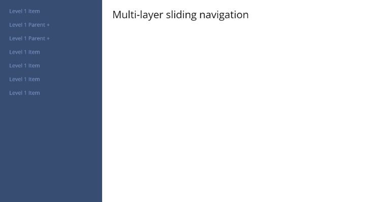 Multi-layer sliding navigation